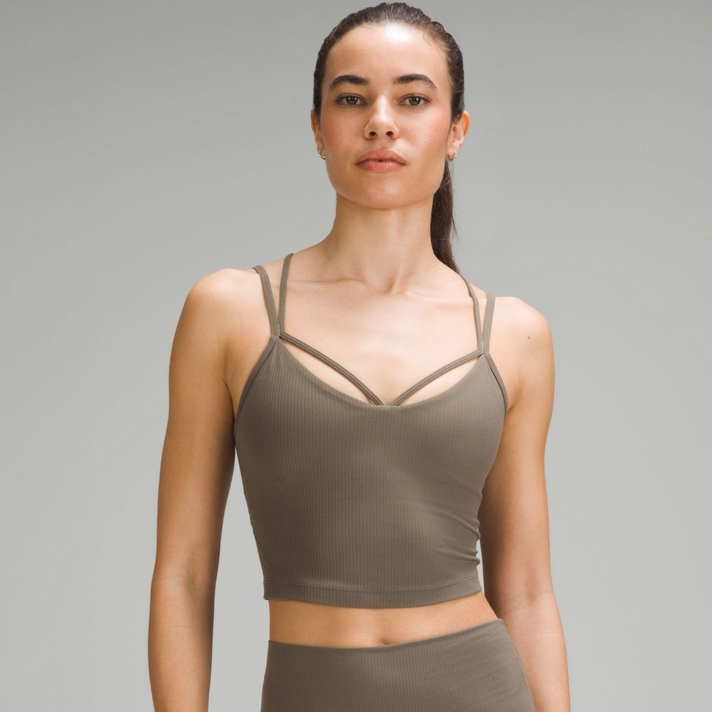 Lululemon Align Strappy Ribbed Tank “Nomad” sz 6 Sports Bra